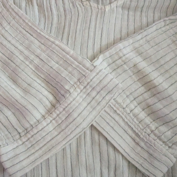 Eileen Fisher Organic Cotton Gauze Striped Dress - Minimalist Lounge Comfy - M - Picture 7 of 9